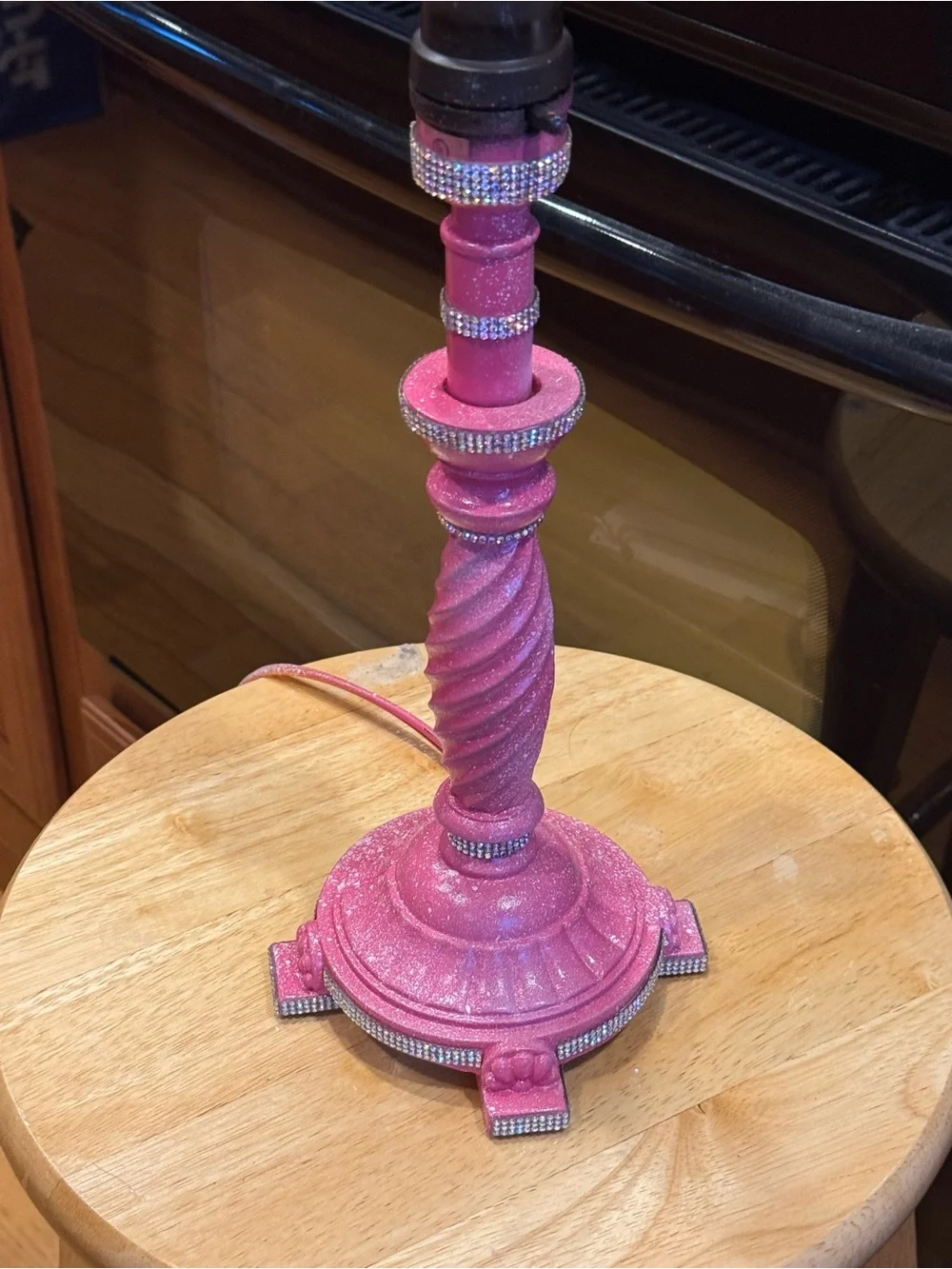 Pink Rotating Makeup Brush & Tool Organizer